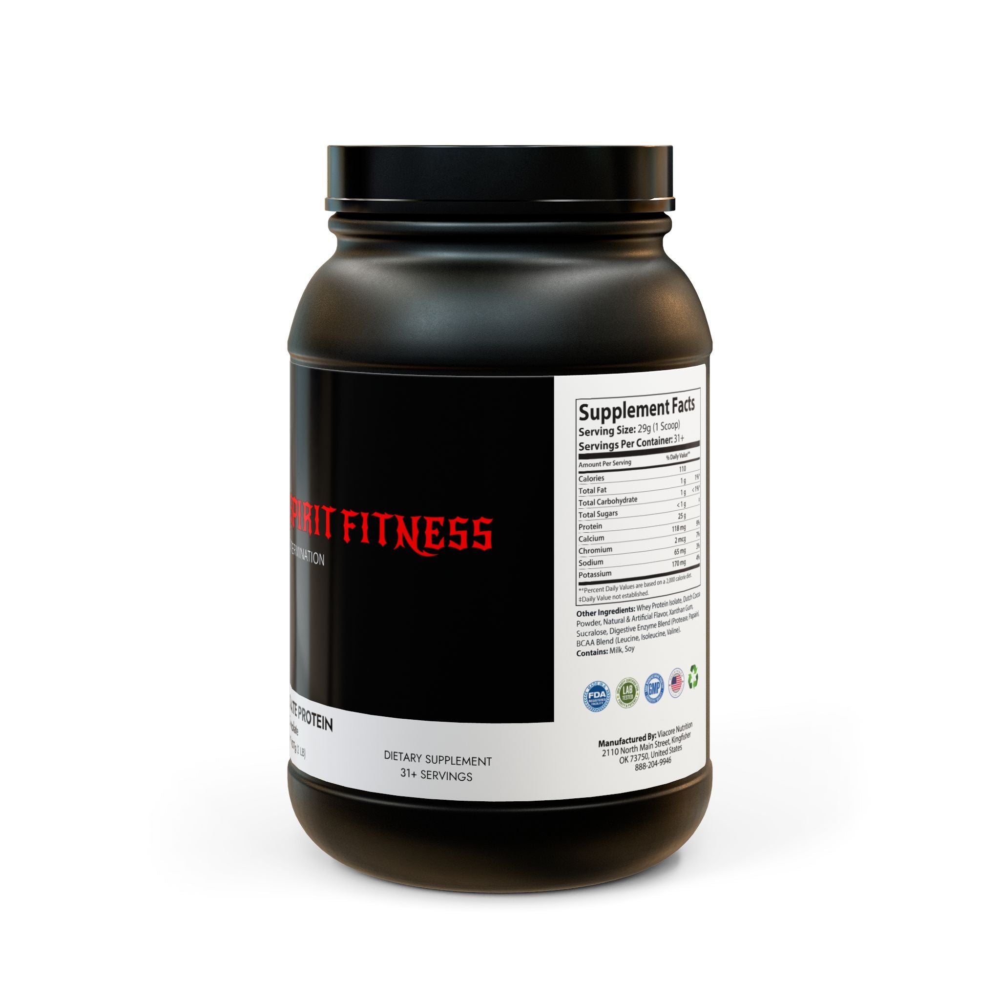 Whey Isolate Protein Supplement (907g, 2lb)