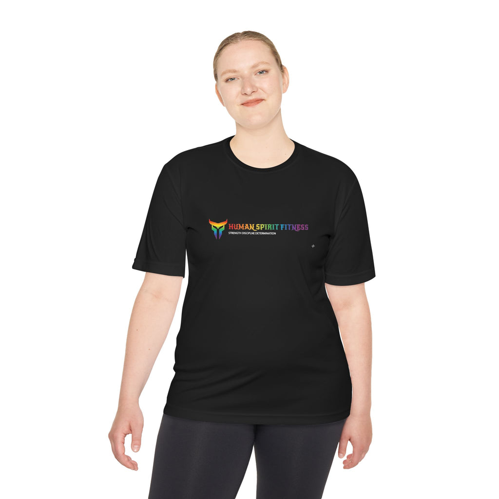 Unapologetically Strong Athletic Tee — Rainbow Pride Fitness Shirt