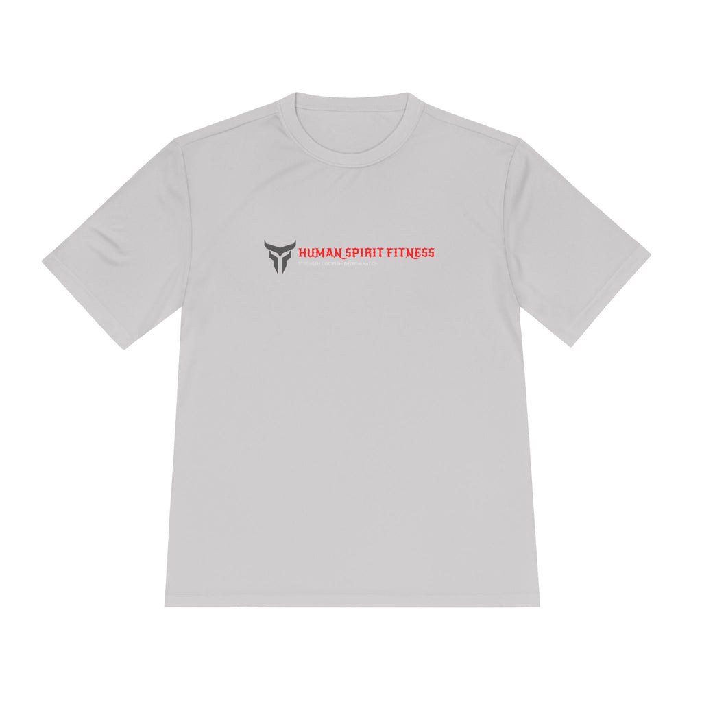Human Spirit Fitness Moisture-Wicking Tee — "Raw Spirit Pure Power" Athletic Shirt