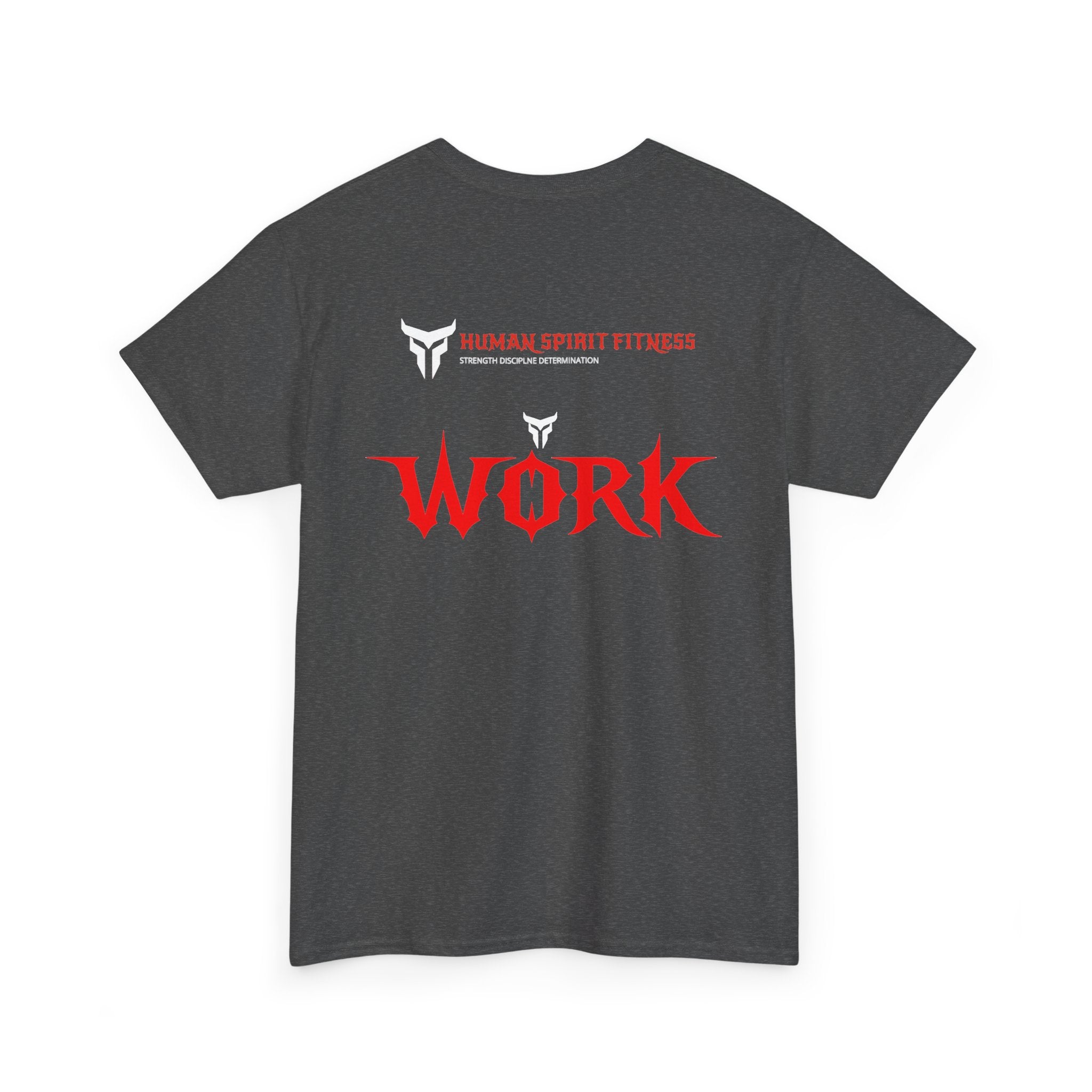 Workout T‑Shirt — 'Work' Spartan Spirit Fitness Gym Tee