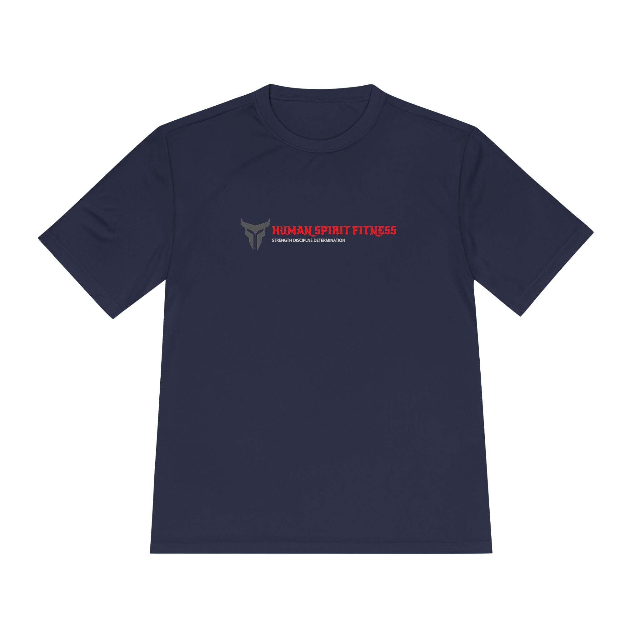 Human Spirit Fitness Moisture-Wicking Tee — "Raw Spirit Pure Power" Athletic Shirt