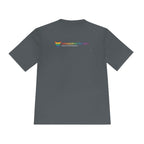 Unapologetically Strong Moisture-Wicking Tee — Rainbow Pride Fitness Shirt