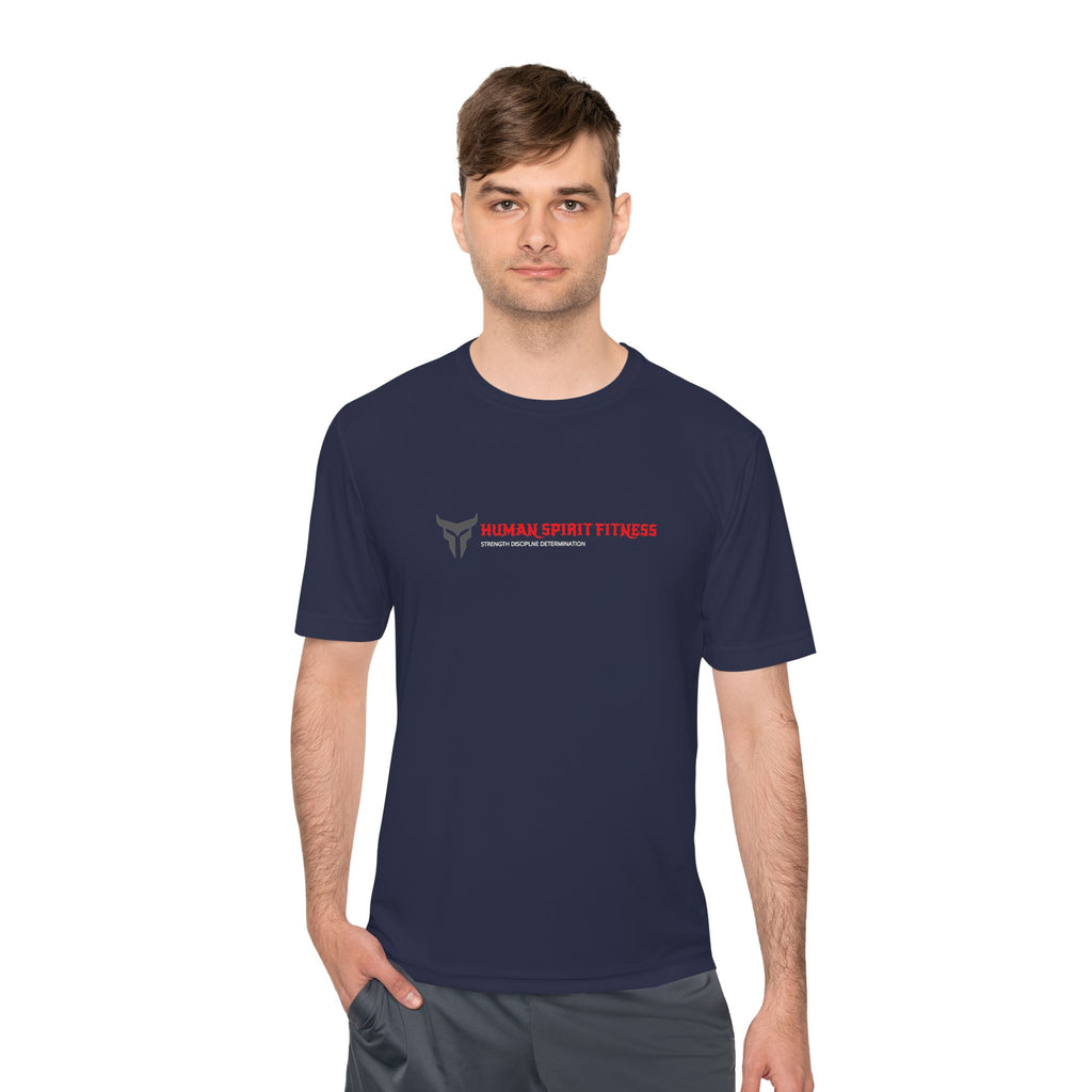 Human Spirit Fitness Moisture-Wicking Tee — "Raw Spirit Pure Power" Athletic Shirt
