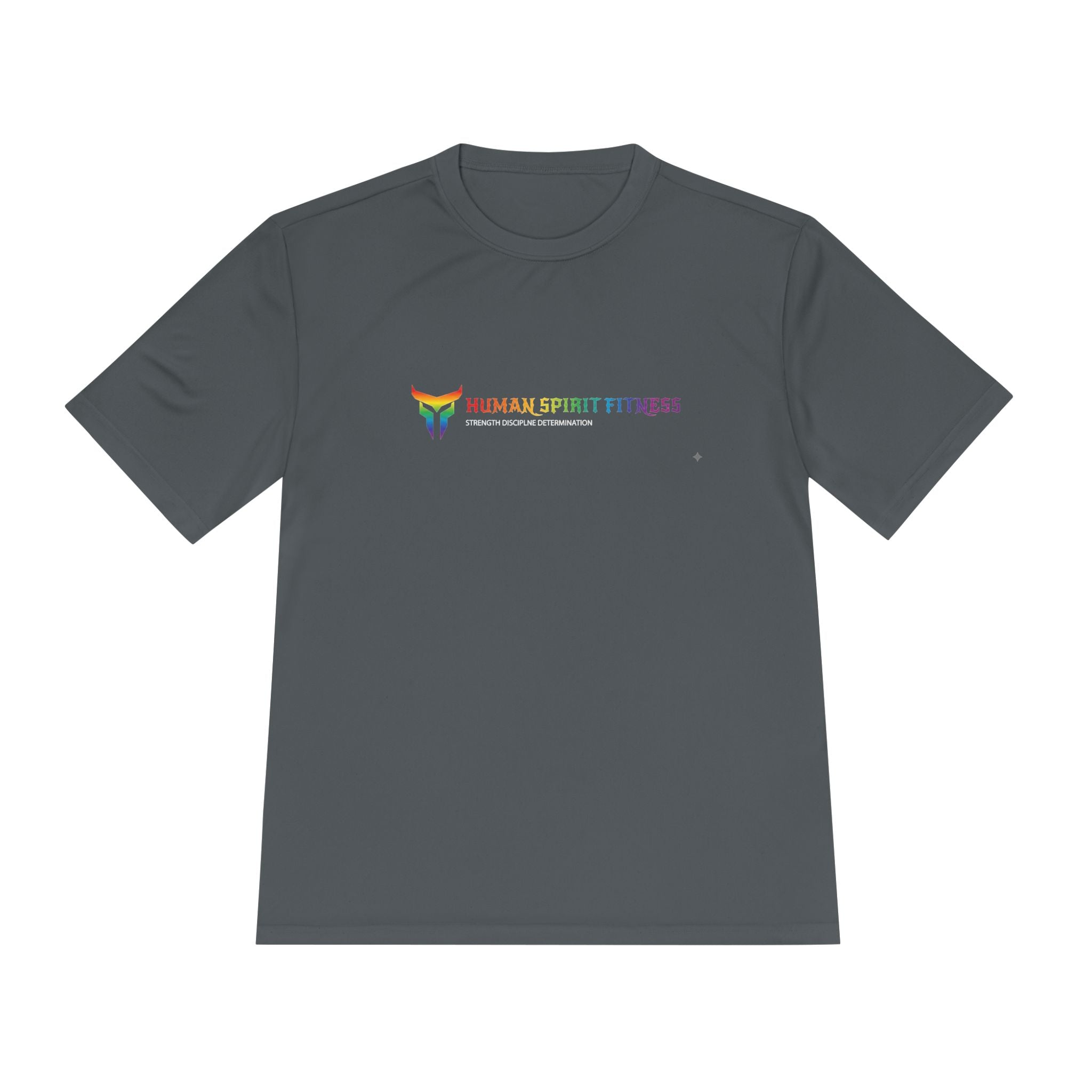 Unapologetically Strong Athletic Tee — Rainbow Pride Fitness Shirt
