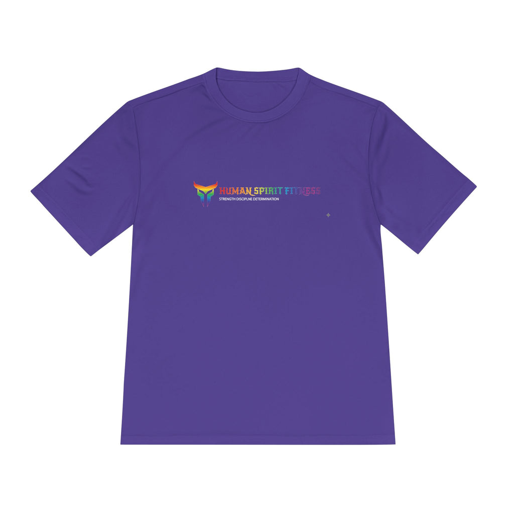 Unapologetically Strong Athletic Tee — Rainbow Pride Fitness Shirt