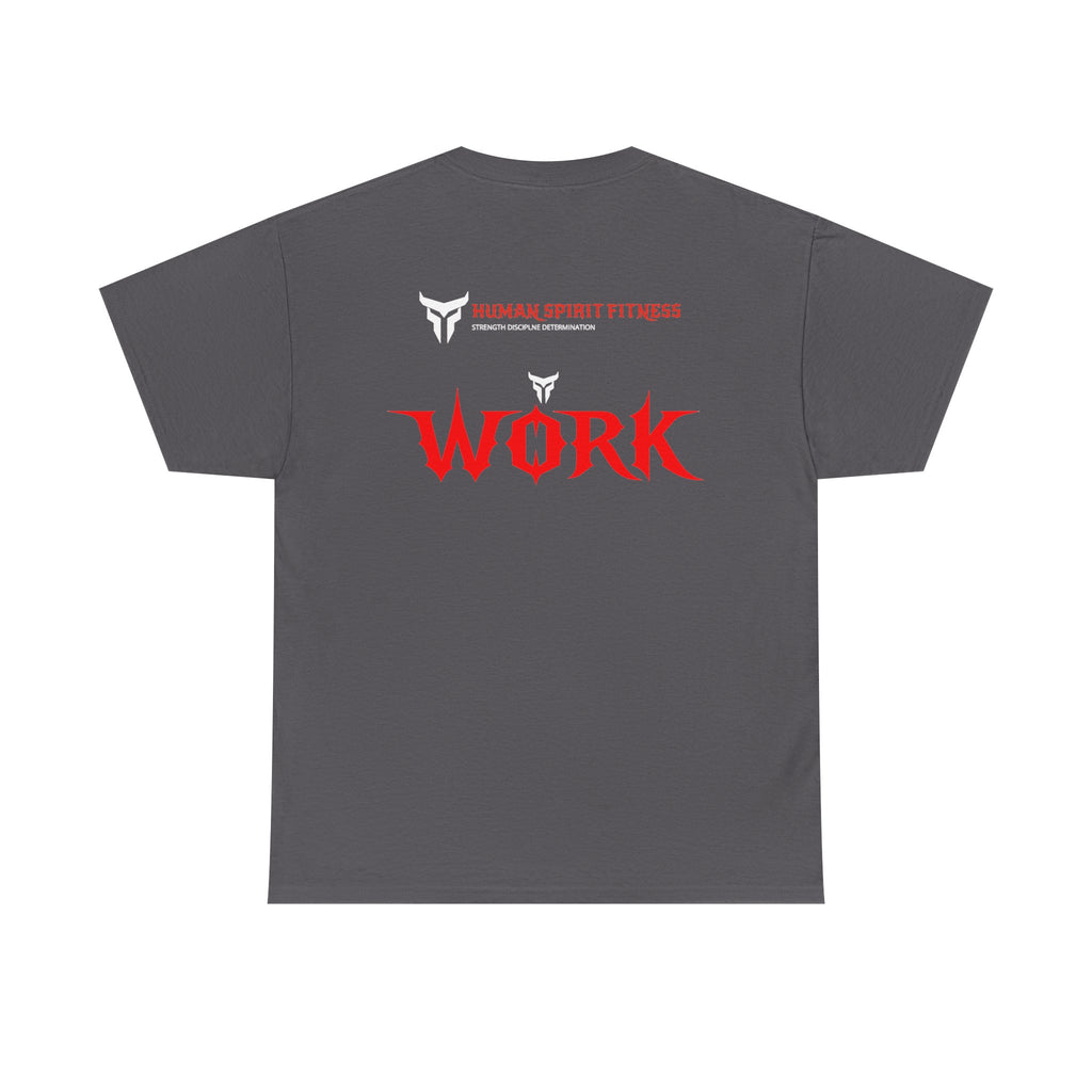 Workout T‑Shirt — 'Work' Spartan Spirit Fitness Gym Tee