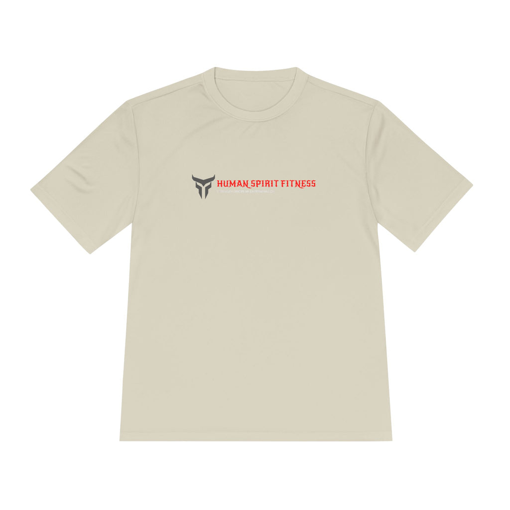 Human Spirit Fitness Moisture-Wicking Tee — "Raw Spirit Pure Power" Athletic Shirt