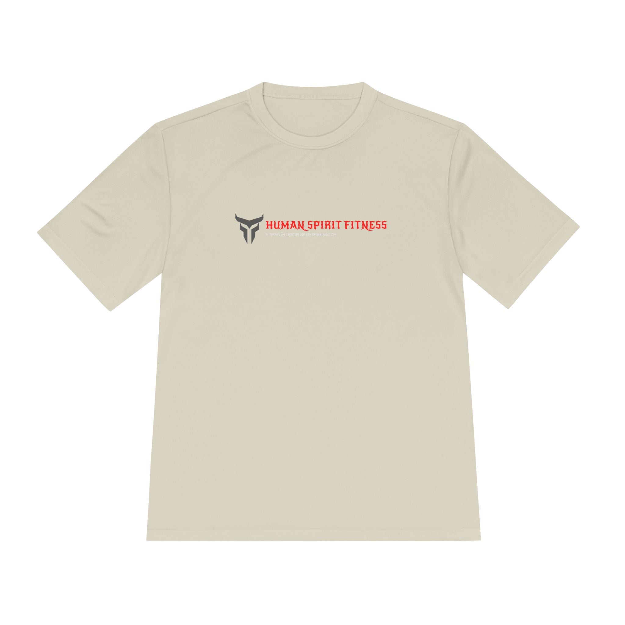 Human Spirit Fitness Moisture-Wicking Tee — "Raw Spirit Pure Power" Athletic Shirt