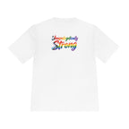 Unapologetically Strong Athletic Tee — Rainbow Pride Fitness Shirt