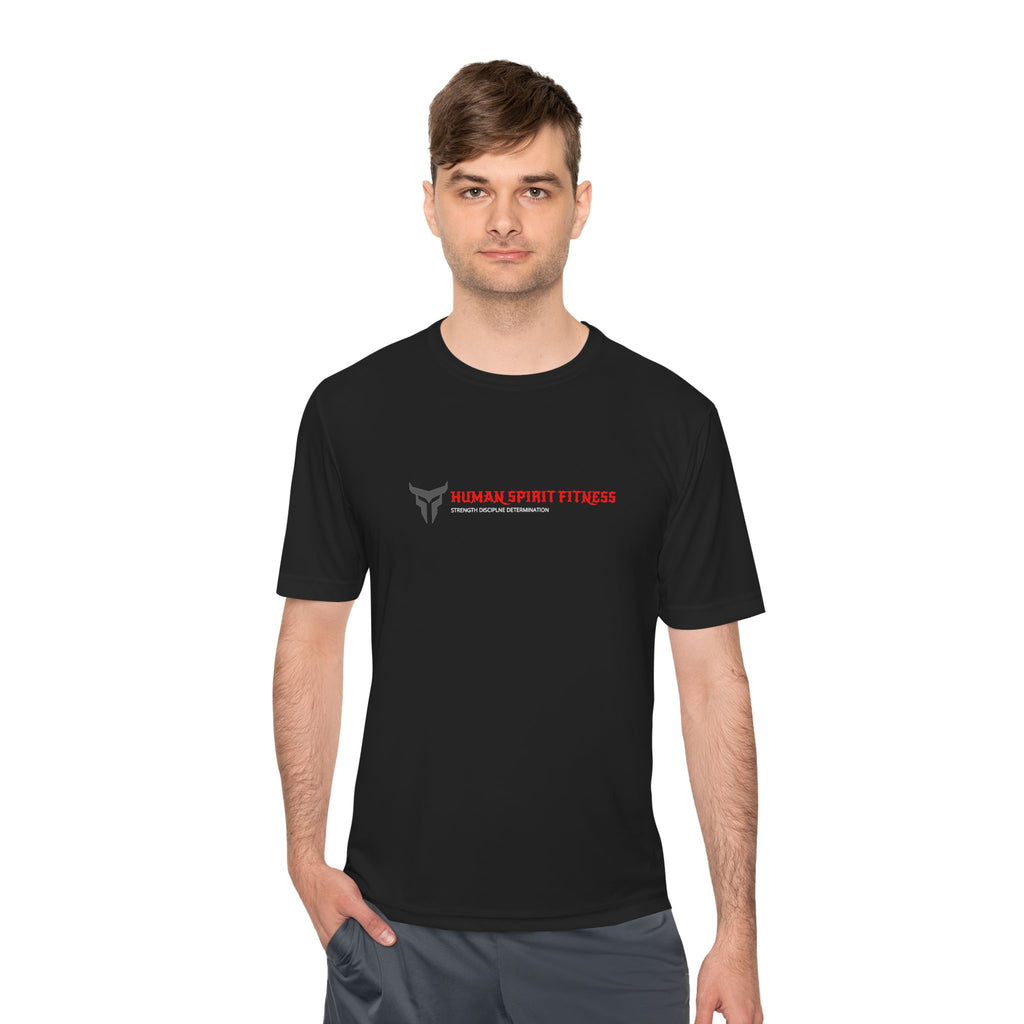 Human Spirit Fitness Moisture-Wicking Tee — "Raw Spirit Pure Power" Athletic Shirt