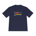 Unapologetically Strong Moisture-Wicking Tee — Rainbow Pride Fitness Shirt