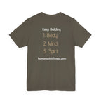 Human Spirit Fitness Unisex Tee - Body Mind Spirit Empowerment Shirt