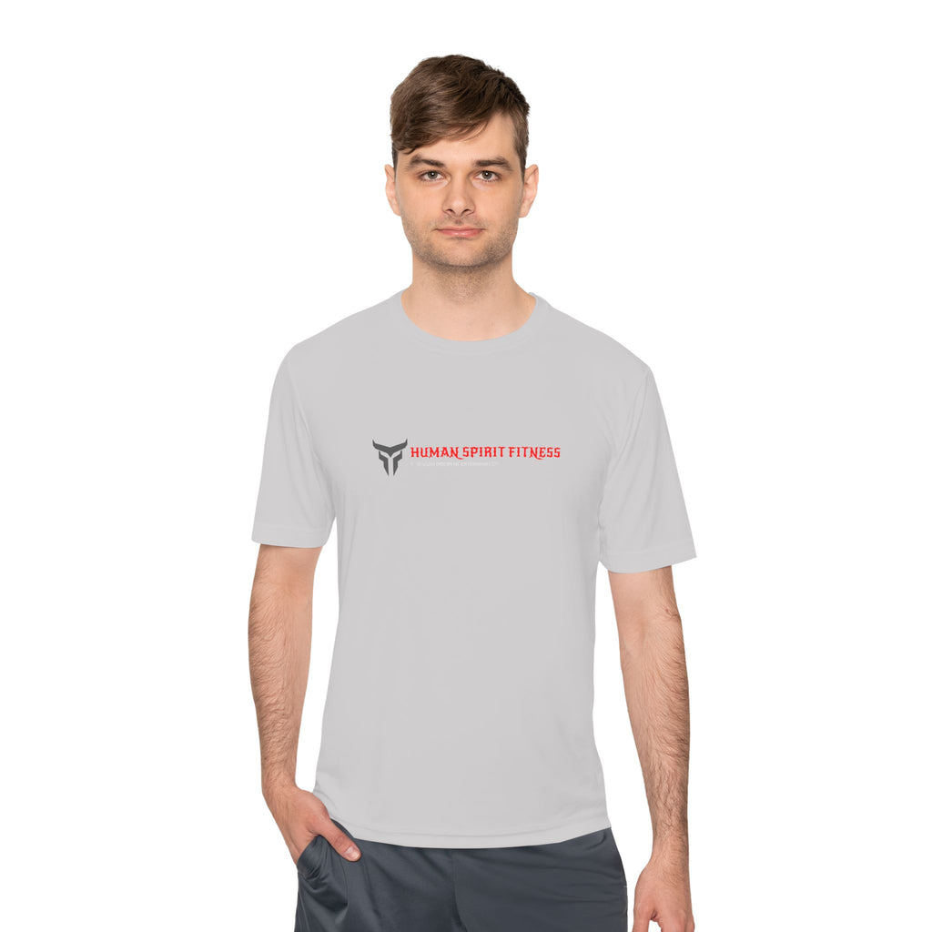 Human Spirit Fitness Moisture-Wicking Tee — "Raw Spirit Pure Power" Athletic Shirt