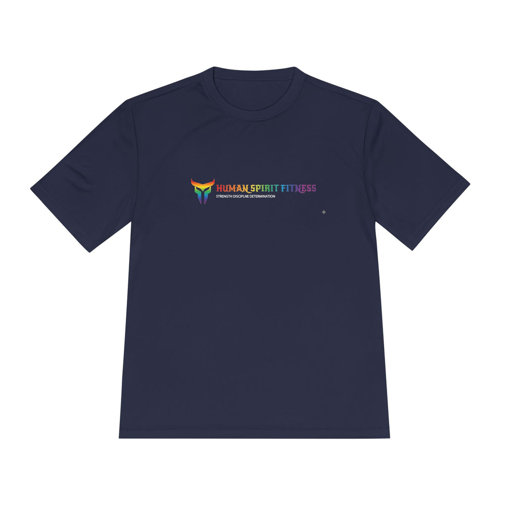 Unapologetically Strong Athletic Tee — Rainbow Pride Fitness Shirt