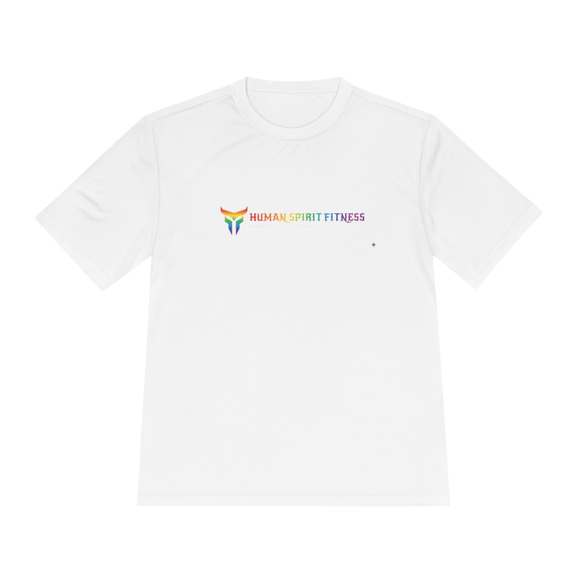 Unapologetically Strong Athletic Tee — Rainbow Pride Fitness Shirt