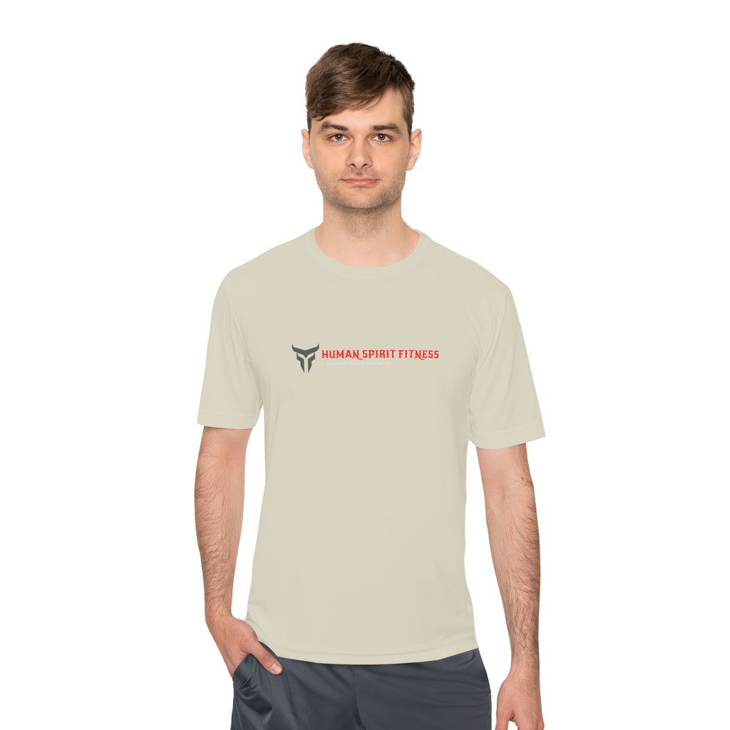 Human Spirit Fitness Moisture-Wicking Tee — "Raw Spirit Pure Power" Athletic Shirt