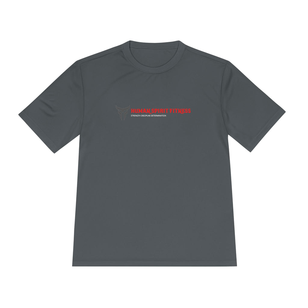 Human Spirit Fitness Moisture-Wicking Tee — "Raw Spirit Pure Power" Athletic Shirt