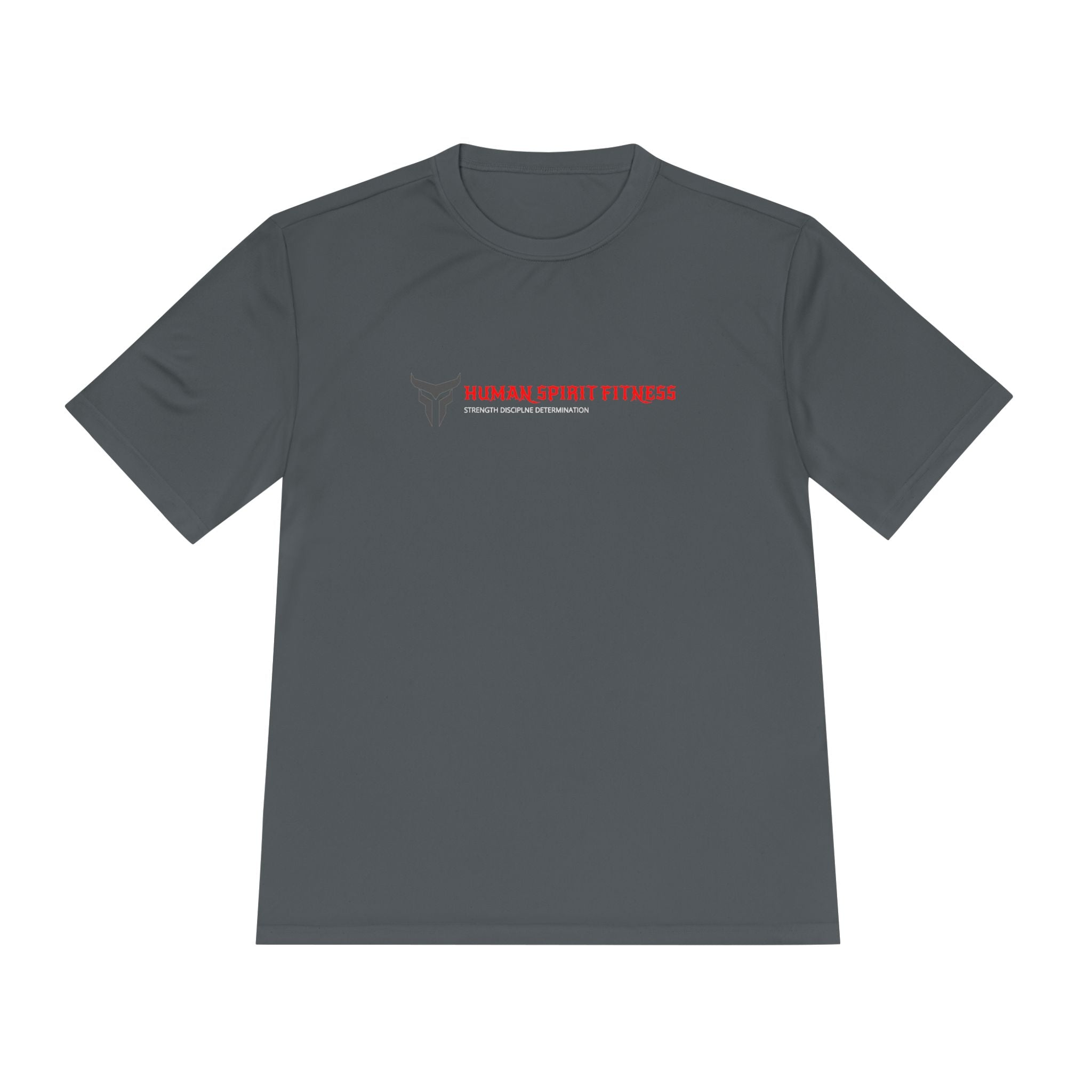 Human Spirit Fitness Moisture-Wicking Tee — "Raw Spirit Pure Power" Athletic Shirt