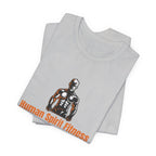Fitness T-Shirt — "Human Spirit Fitness" with Muscular Figure & “Stronger Than Yesterday” Back Design